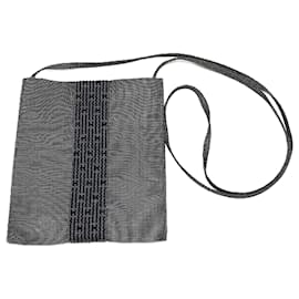 Hermès-Hermes Herline Canvas Shoulder Bag-Grey
