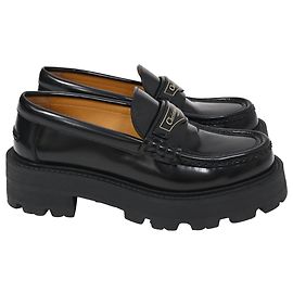 Dior Boy Platform Loafers in Black Calf Leather Black