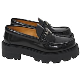 Dior-Dior Boy Platform Loafers in Black Calf Leather-Black