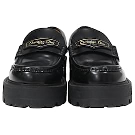 Dior-Dior Boy Platform Loafers in Black Calf Leather-Black