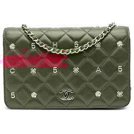 Chanel-Chanel Red Quilted Lambskin All About Chanel Wallet On Chain-Red