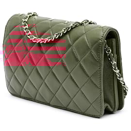 Chanel-Chanel Red Quilted Lambskin All About Chanel Wallet On Chain-Red