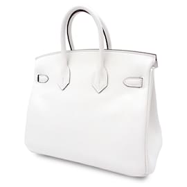 Hermès-Hermès Birkin Retourne 25 en Swift Blanc In And Out-Blanc