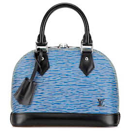 Louis Vuitton-Louis Vuitton Bleu Epi Denim Alma BB-Bleu