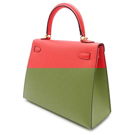 Hermès-Hermès Kelly II Sellier 25 en Epsom rose-Rose