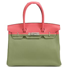 Hermès-Hermès Birkin Retourne 30 en Clemence rose-Rose