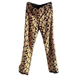 Chanel Bestickte Hose 36 FR 7K$ Paris / Rom Schwarz