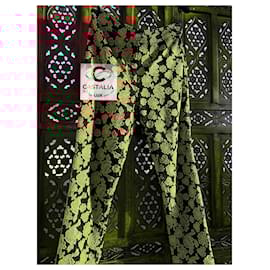 Chanel-7K$ Paris / Rome Embroidered Trousers 36 FR-Black