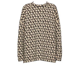 Pull Valentino Garavani Toile Iconographe en laine beige Beige