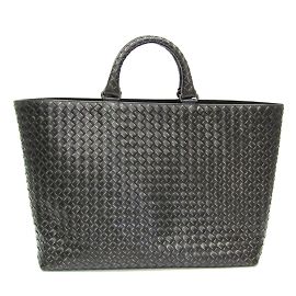 Bottega Veneta Intrecciato Leather Handbag Black