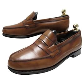 JM Weston-JM WESTON SHOES LOAFERS 180 7.5E 41.5 L 42 IN BROWN LEATHER-Brown