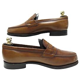 JM Weston-JM WESTON SHOES LOAFERS 180 7.5E 41.5 L 42 IN BROWN LEATHER-Brown