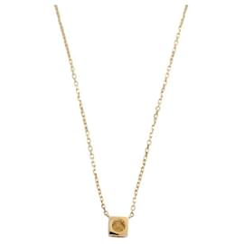 Dinh Van-NINE DINH VAN 608113 THE CUBE YELLOW GOLD 18K & YELLOW SAPPHIRE NECKLACE-Golden