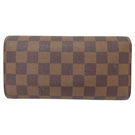 Louis Vuitton-LOUIS VUITTON SARAH DAMIER EBENE WALLET-Brown