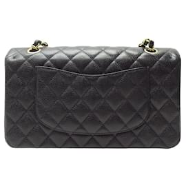 Chanel-NEUF SAC A MAIN CHANEL 11.12 TIMELESS CLASSIQUE MEDIUM CUIR NOIR HAND BAG-Noir