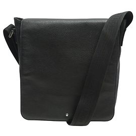 MONTBLANC SOFT GRAIN LEDER TASCHEN 113301 SCHWARZ MIT SCHULTERGURT Schwarz
