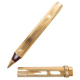 PLUMA VINTAGE CARTIER TRINITY EN PLATA DE ORO + CAJA DE ROLLERBALL Dorado