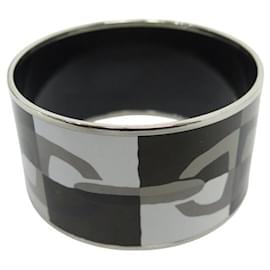 Hermès-NEW HERMES ANCHOR CHAIN EXTRA LARGE ENAMEL BANGLE BRACELET-Other