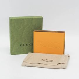 Gucci-Gucci Logo 658681 Men's Leather Middle Wallet-Yellow