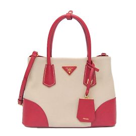Prada BN2887 Women's Handbag Red Beige