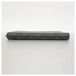 Louis Vuitton-Portefeuille Long Louis Vuitton Monogram Eclipse-Marron,Noir