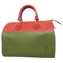 Louis Vuitton-Louis Vuitton Epi Speedy 25 Handbag-Red