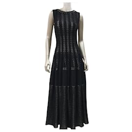 Alaïa-Alaïa 2013 Cut-Out Midi Dress Sz.42 Pre-owned-Black