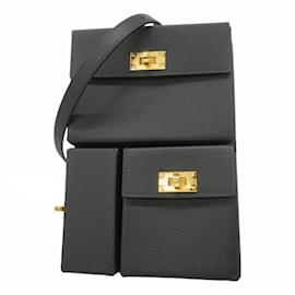 Hermès-Sac à épaule Kelly Multi Poche Hermes-Noir
