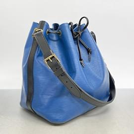 Louis Vuitton-Louis Vuitton Epi Bicolor Petit Noe Shoulder Bag-Black,Blue