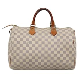 Louis Vuitton-LOUIS VUITTON Damier Azur Speedy 35 Hand Bag N41535 LV Auth PP523-Other