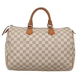 Louis Vuitton-LOUIS VUITTON Sac à main Speedy 35 Damier Azur N41535 LV Auth PP517-Autre