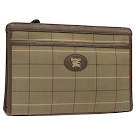Autre Marque-BURBERRYS Nova Check Clutch Bag Canvas Beige Auth bs25648-Beige