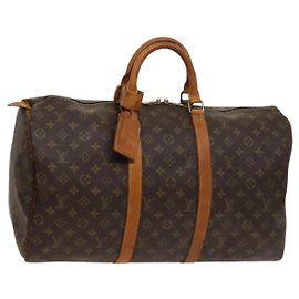LOUIS VUITTON Monogram Keepall 50 Boston Bag M41426 LV Auth 122502 Monogram