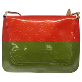 Louis Vuitton-LOUIS VUITTON Sac Thompson Street Monogram Vernis Rouge M91094 LV Auth 122759-Rouge