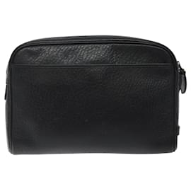 Autre Marque-Burberrys Clutch Bag Leather Black Auth bs25815-Black