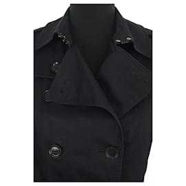 Burberry-Cotton trench coat-Black