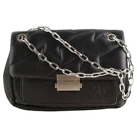 Zadig & Voltaire Schwarze Leder-Schultertasche Schwarz