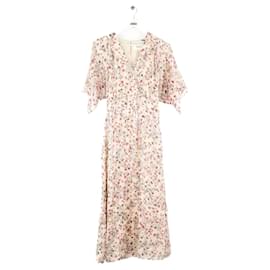 Bash Vestido de seda bege Bege