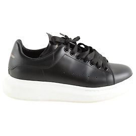 Alexander Mcqueen Black leather sneakers Black