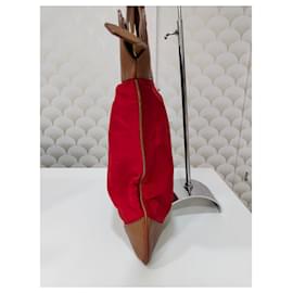 Burberry-Sacs à main-Rouge,Beige
