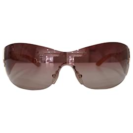 Óculos de sol Prada Mask Shield Bege Bege