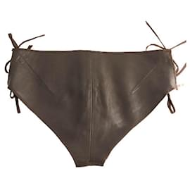 Jitrois-Leather panties-Brown