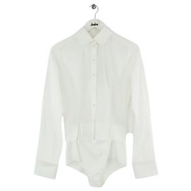 Alaïa Camisa body de algodón blanca Blanco