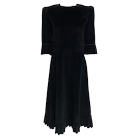 The Vampire's Wife-The Vampire's Wife Black Corduroy Dress-Black