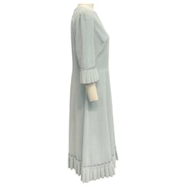 The Vampire's Wife-The Vampire's Wife Light Blue Corduroy Dress-Blue