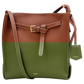 Autre Marque-Oroton Tan Leather Margot Bucket Bag-Brown