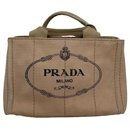 Prada-Prada Canapa Tote-Camel