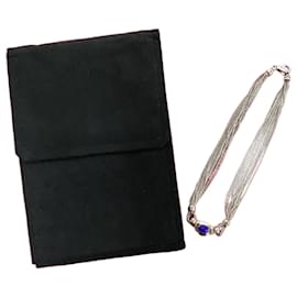 Tiffany & Co-Tiffany & Co. Lapis Lazuli K14 Silver 925 Necklace-Silvery,Metallic