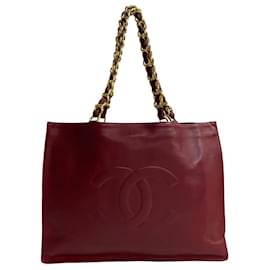 Chanel-Sac tote en cuir d'agneau Chanel Coco-Marron