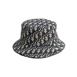 Sombrero bucket de algodón Trotter Christian Dior Azul